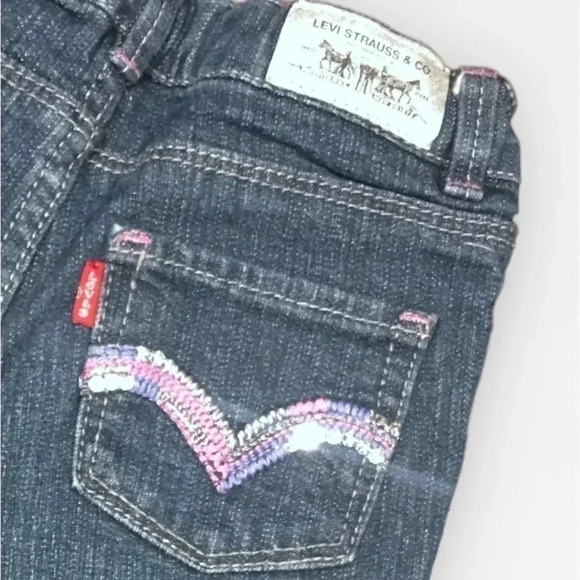 Levi’s Sequins Girls Blue Jeans Size 4 - Picture 2 of 7